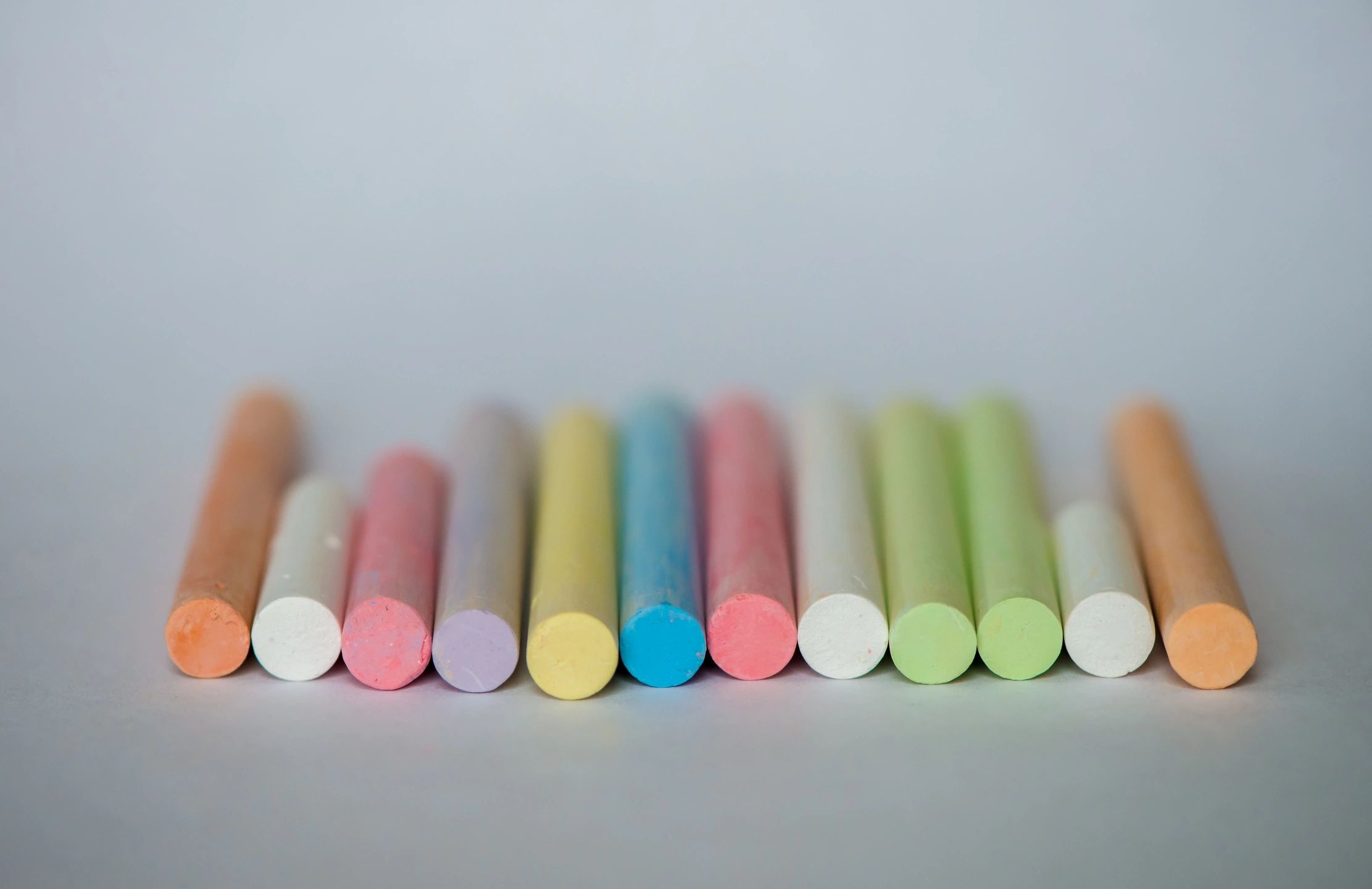 Row of Colored Chalk